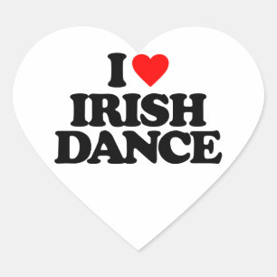 STICKER CŒUR J'ADORE LA DANSE IRLANDAISE