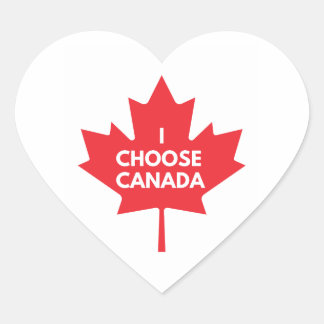 Sticker Cœur J'ai choisi l'autocollant cardiaque du Canada