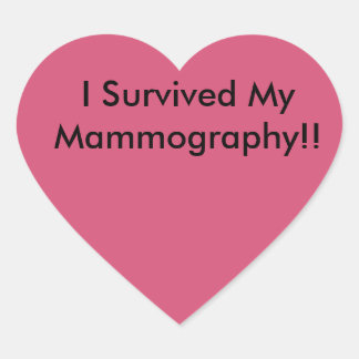 Sticker Cœur J'ai survécu à ma mammographie !