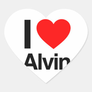 Sticker Cœur j'aime alvin