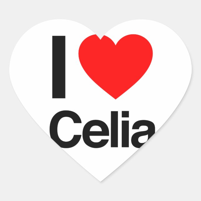 Sticker Cœur j'aime celia (Devant)