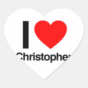 Sticker Cœur j'aime christopher