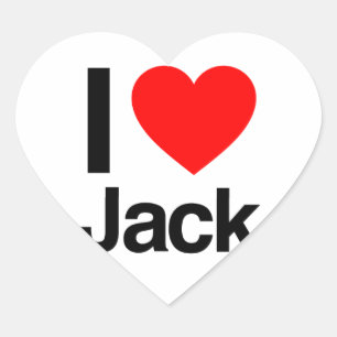 Sticker Cœur j'aime jack