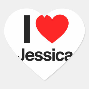 Sticker Cœur j'aime jessica