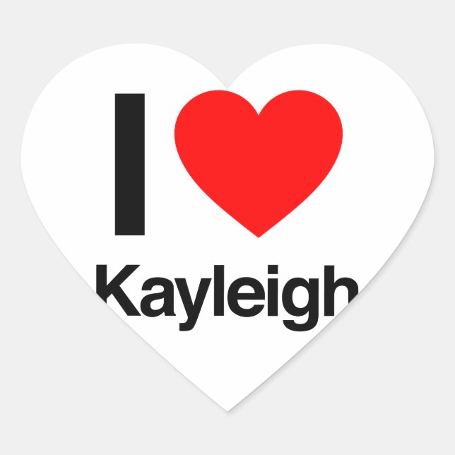 Sticker Cœur j'aime kayleigh (Devant)
