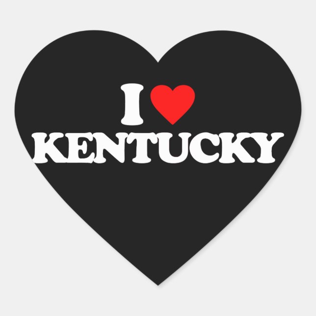 STICKER CŒUR J'AIME KENTUCKY (Devant)