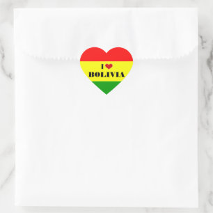 Sticker Cœur J'aime la Bolivie