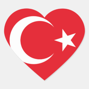 Sticker Cœur J'aime la Turquie
