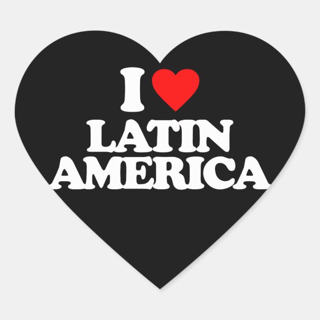 STICKER CŒUR J'AIME L'AMÉRIQUE LATINE (Devant)