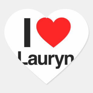 Sticker Cœur j'aime lauryn