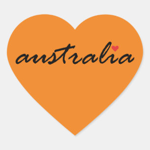 Sticker Cœur J'aime l'Australie