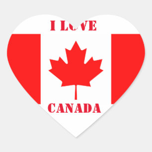 STICKER CŒUR J'AIME LE CANADA