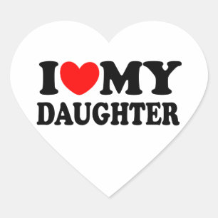 Sticker Cœur J'Aime Ma Fille