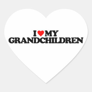 STICKER CŒUR J'AIME MES PETITS-ENFANTS
