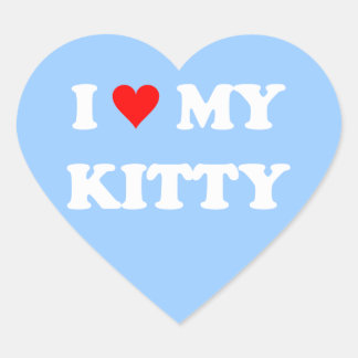 Sticker Cœur J'aime mon chaton