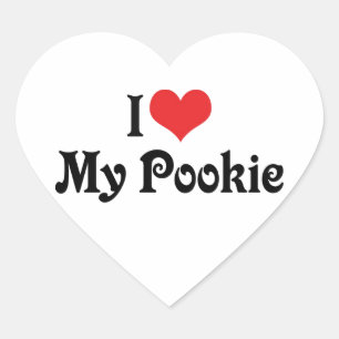 Sticker Cœur J'Aime Mon Coeur Mon Pookie