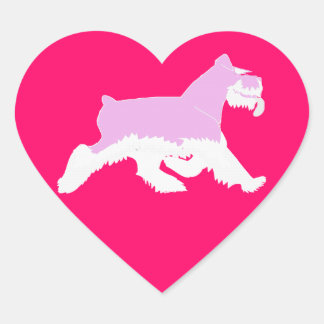 Sticker Cœur J'aime mon Schnauzer -Sticker