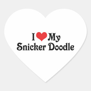 Sticker Cœur J'Aime Mon Snicker Doodle