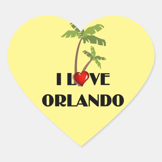 Sticker Cœur J'aime Orlando (Devant)