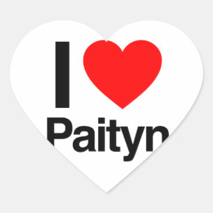 Sticker Cœur j'aime paityn