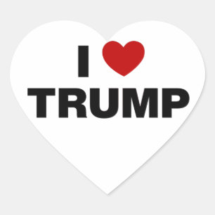 Sticker Cœur J'aime Trump
