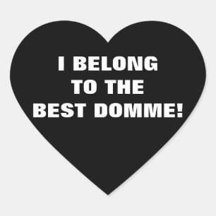 STICKER CŒUR J'APPARTIENS AU MEILLEUR DOMME !