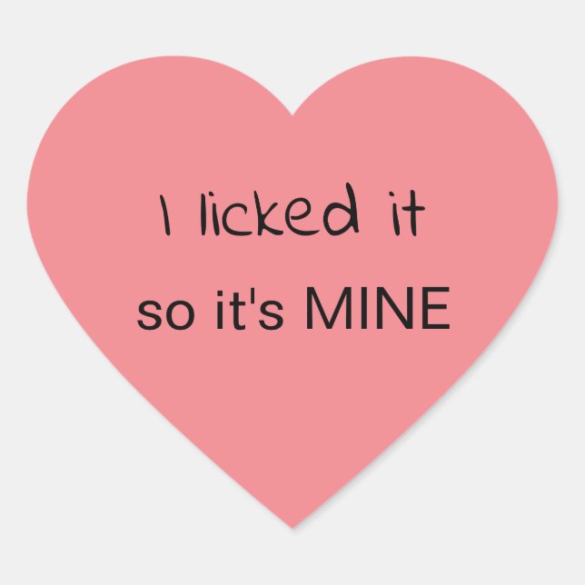 Sticker Cœur Je l'ai cueilli, donc c'est mon coeur (Devant)