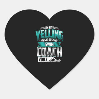 Sticker Cœur Je Ne Joue Pas Swim Coach Voix Amusante Natation