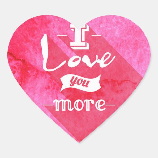 Sticker Cœur Je t'aime plus (Devant)