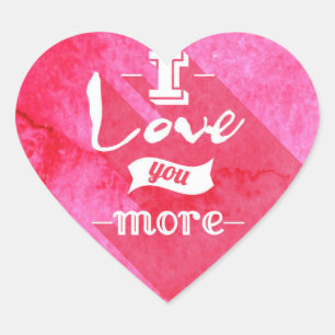 Sticker Cœur Je t'aime plus