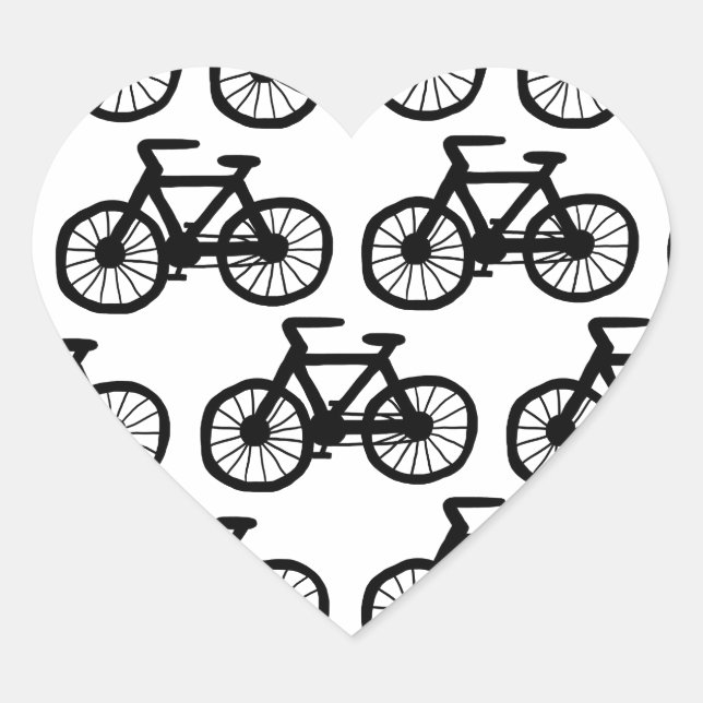 Sticker Cœur Je veux faire du vélo (Devant)