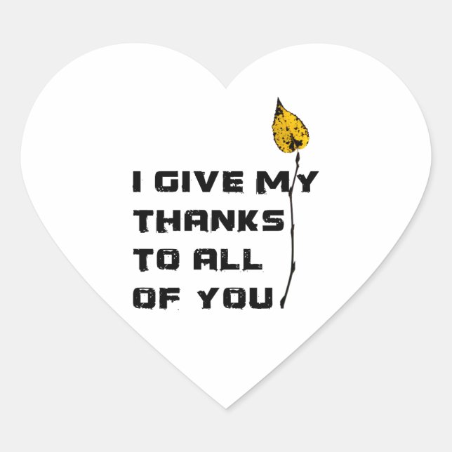 Sticker Cœur Je Vous Remercie Tous (Devant)