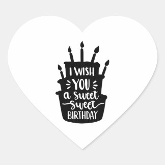 Sticker Cœur je vous souhaite un joli anniversaire