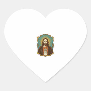 Sticker Cœur Jésus Bouchon de Vin Cassé Bouteille Sommelier Par
