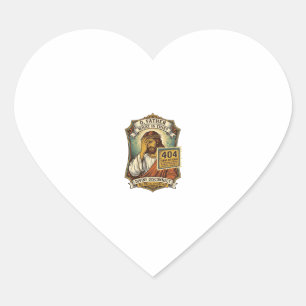 Sticker Cœur Jésus drôle Erreur 404 Humour Développeur Web Prog
