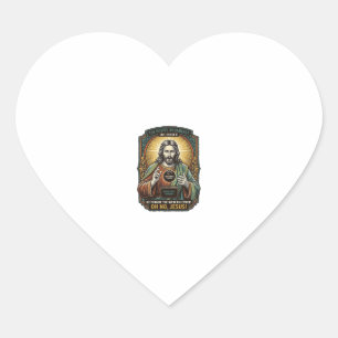 Sticker Cœur Jésus Fond noir Webcam oubliée Couverture Virtuell