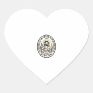Sticker Cœur Jesus Lo Fi Rythmes D'étude Tee Graphique Esthétiq