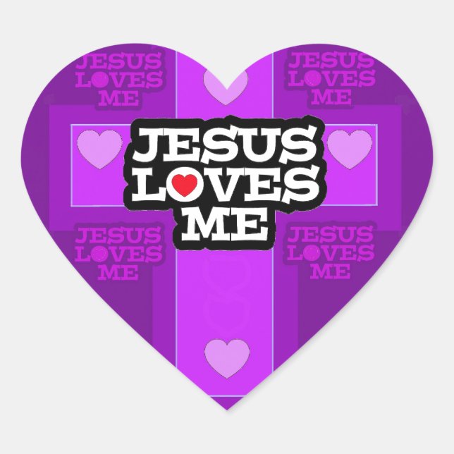 Sticker Cœur Jésus M'Aime. (Devant)