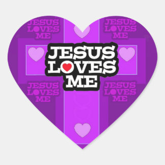 Sticker Cœur Jésus M'Aime.