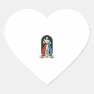 Sticker Cœur Jésus miséricorde divine vintage