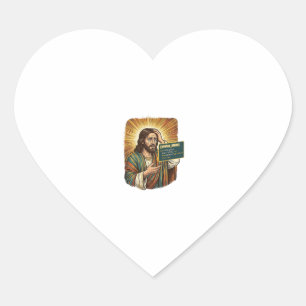 Sticker Cœur Jésus pleurant Erreur de syntaxe Codage Programmeu