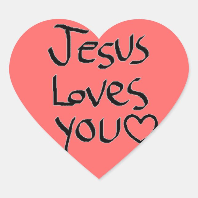 Sticker Cœur Jésus t'aime (Devant)