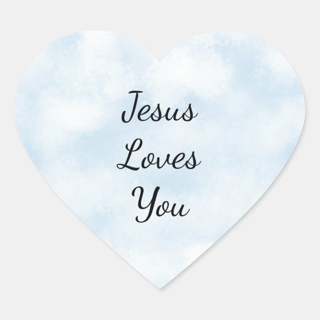 Sticker Cœur Jésus t'aime (Devant)