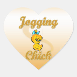 Sticker Cœur Jogging Chick