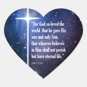 Sticker Cœur John 3:16