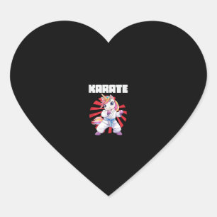 Sticker Cœur Joli haut de tank de MMA de licorne de karaté