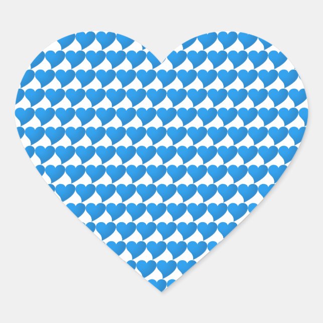 Sticker Cœur Joli motif moderne de petits cœurs bleus (Devant)