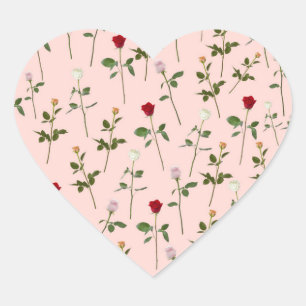 Sticker Cœur Joli Rose
