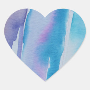Sticker Cœur Joli rose Bleu Violet tendance Lave-linge moderne