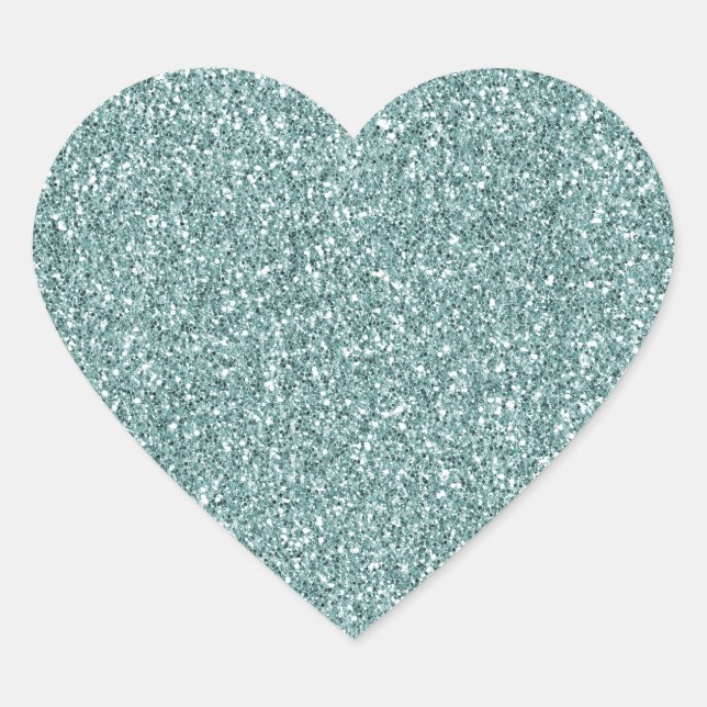 Sticker Cœur Jolie Mint Glitzy Glam Sparkle Parties scintillant (Devant)